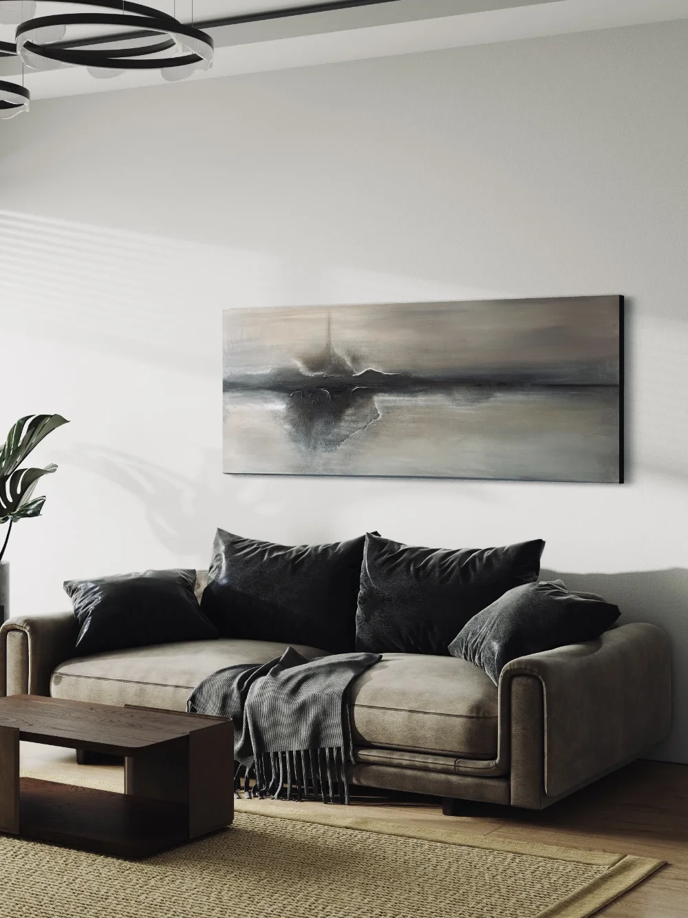 Abstrakt konst med textur, orginalverk Boundless, av svenska konstnären Madelene Stoor, Staar Art