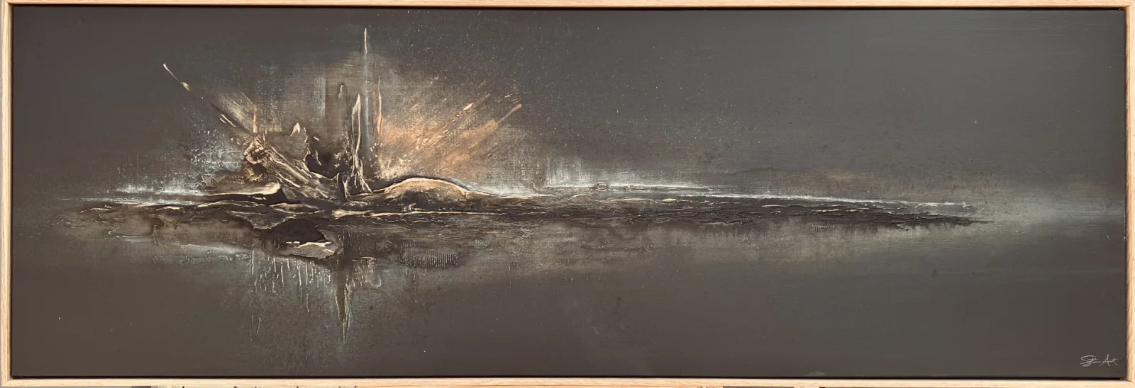 Breath of silence 154x54cm orginalverk av konstnären Madelene Stoor Staar Art, Sundsvall