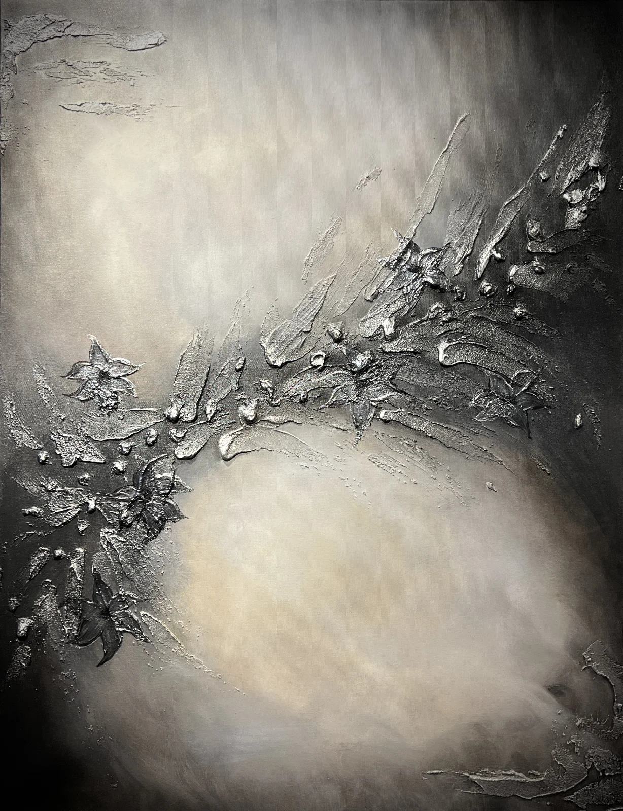 Emberwake Charcoal 65x85cm orginalverk av konstnären Madelene Stoor Staar Art, Sundsvall