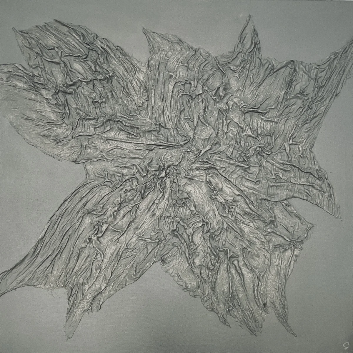 Fabric fusion 94x94cm orginalverk av konstnären Madelene Stoor Staar Art, Sundsvall