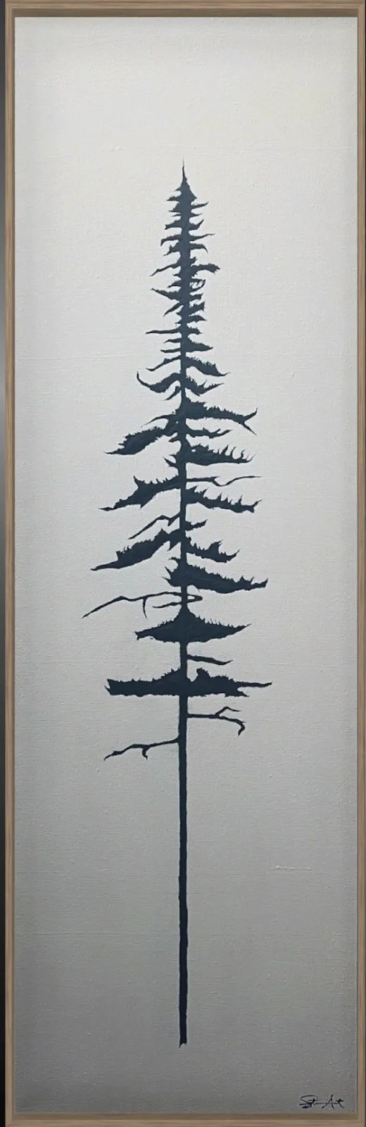 Inhale 47x147 cm, orginalverk av konstnären Madelene Stoor Staar Art, Sundsvall