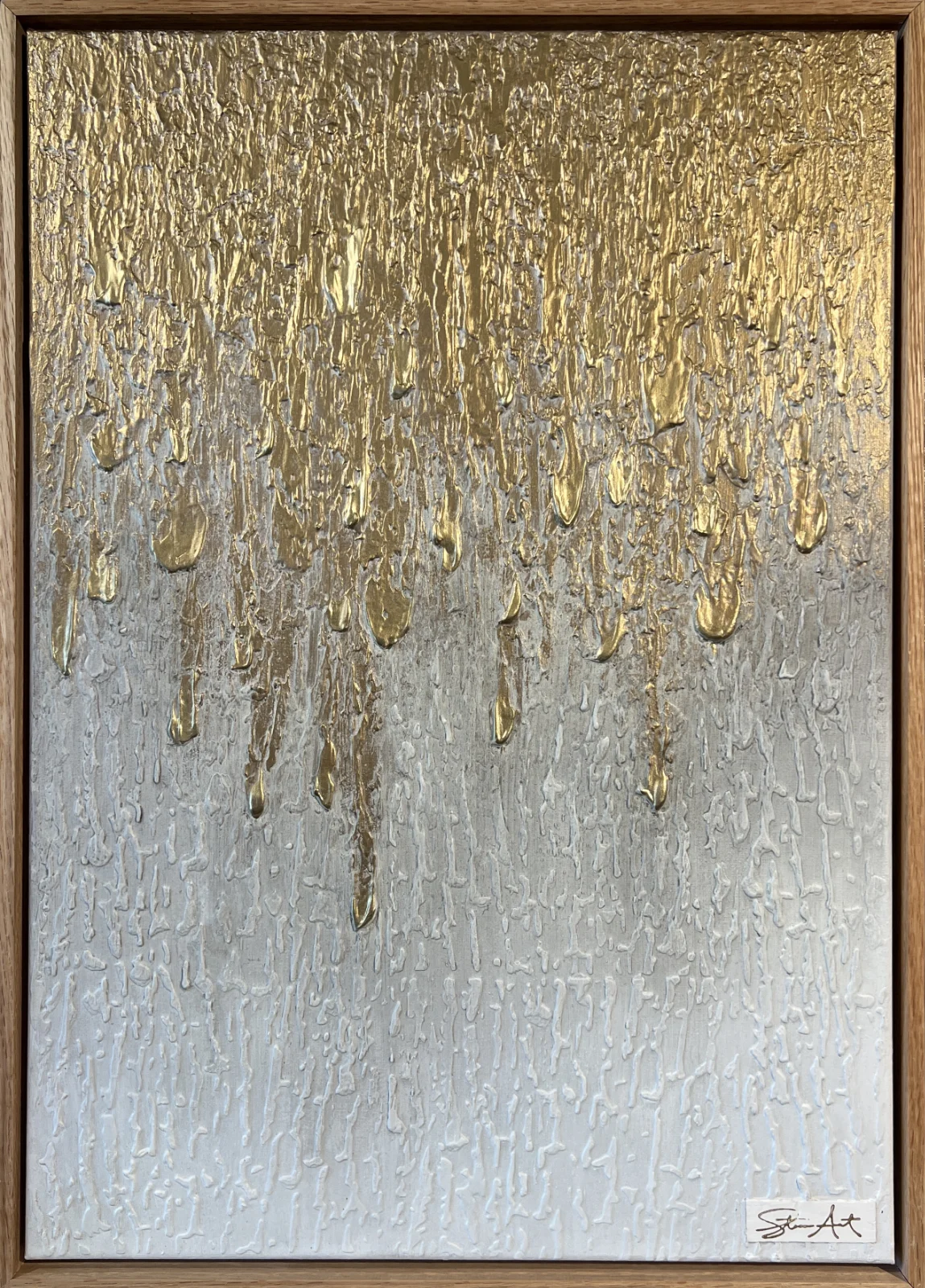 Liquid gold 47x67 orginalverk av konstnären Madelene Stoor Staar Art, Sundsvall