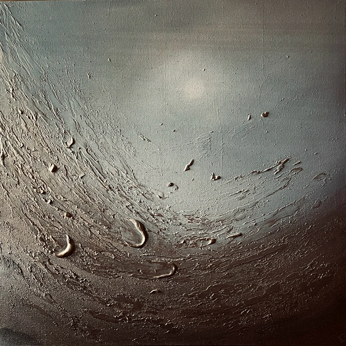 Lunar tides 80x80cm orginalverk av konstnären Madelene Stoor Staar Art, Sundsvall