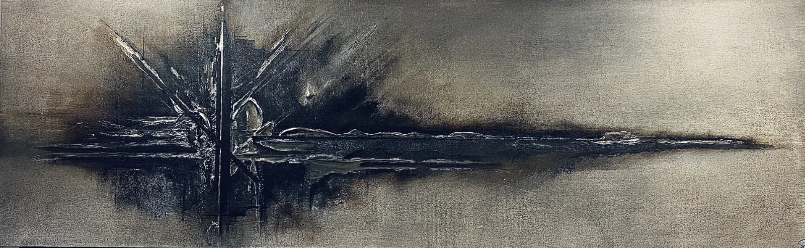 Veil of nightfall 170x55cm, orginalverk av konstnären Madelene Stoor Staar Art, Sundsvall